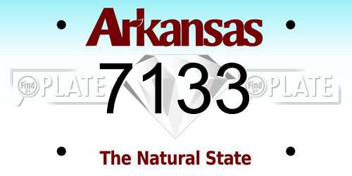 7133 Arkansas License Plate