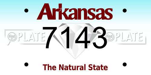 7143 Arkansas License Plate