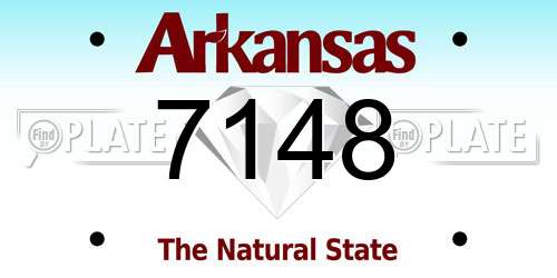 7148 Arkansas License Plate