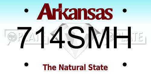 714SMH Arkansas License Plate