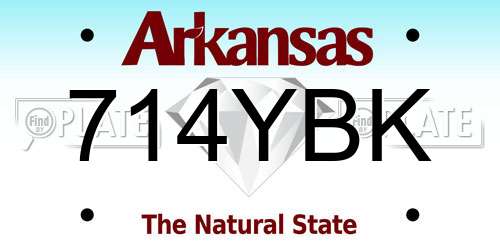 714YBK Arkansas License Plate