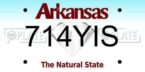714YIS Arkansas License Plate