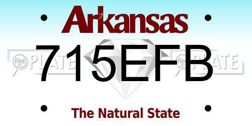 715EFB Arkansas License Plate