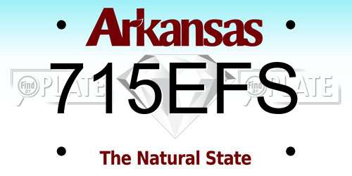 715EFS Arkansas License Plate