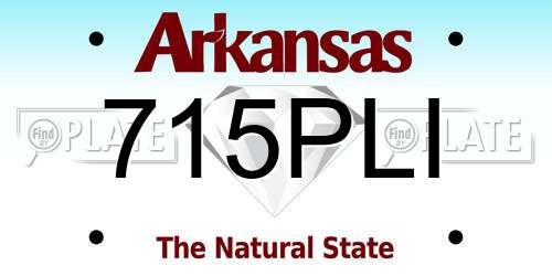 715PLI Arkansas License Plate