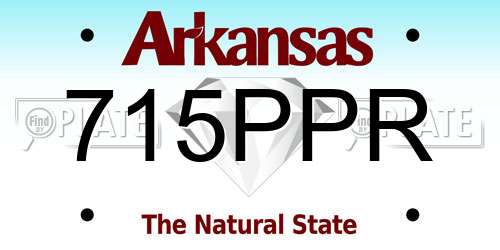 715PPR Arkansas License Plate