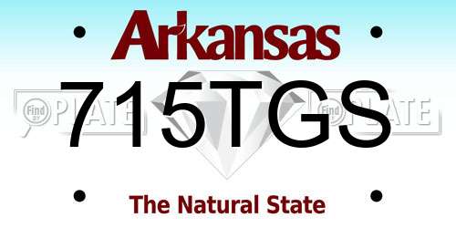 715TGS Arkansas License Plate