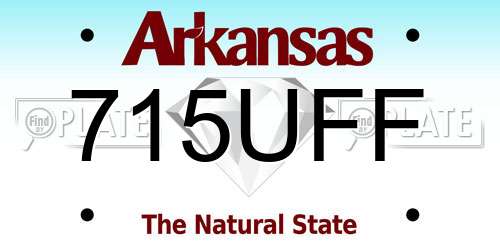 715UFF Arkansas License Plate
