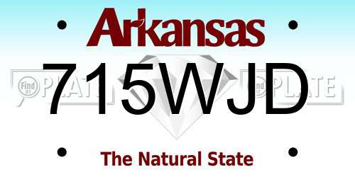 715WJD Arkansas License Plate