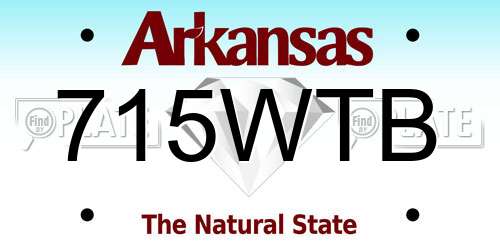 715WTB Arkansas License Plate