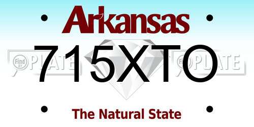 715XTO Arkansas License Plate
