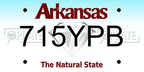 715YPB Arkansas License Plate