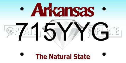 715YYG Arkansas License Plate