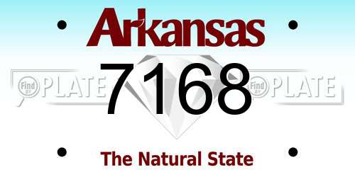 7168 Arkansas License Plate