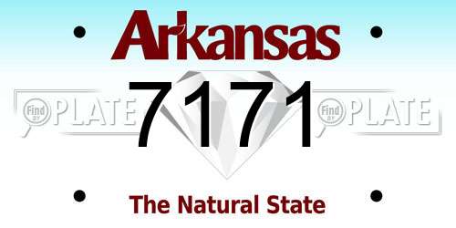 7171 Arkansas License Plate