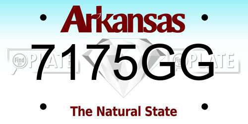 7175GG Arkansas License Plate