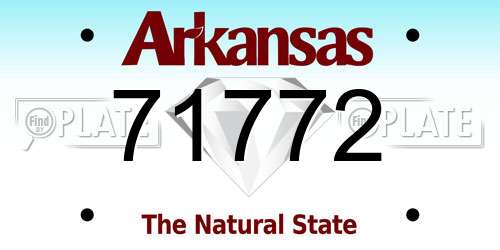 71772 Arkansas License Plate