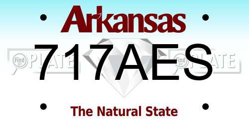 717AES Arkansas License Plate