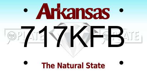 717KFB Arkansas License Plate