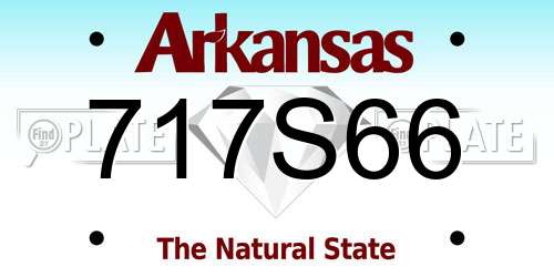 717S66 Arkansas License Plate