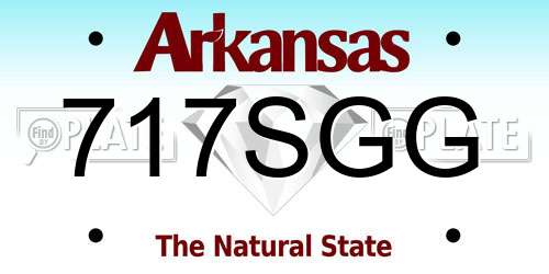 717SGG Arkansas License Plate