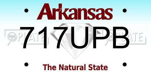 717UPB Arkansas License Plate