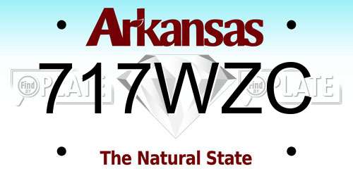 717WZC Arkansas License Plate
