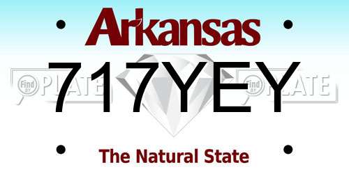 717YEY Arkansas License Plate