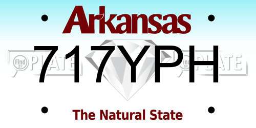 717YPH Arkansas License Plate