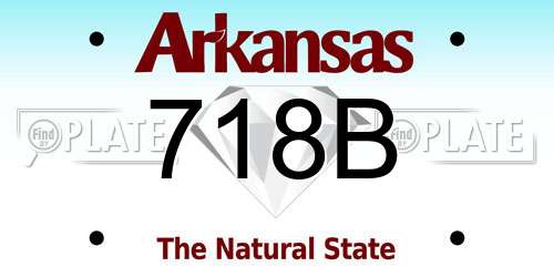 718B Arkansas License Plate