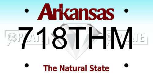 718THM Arkansas License Plate