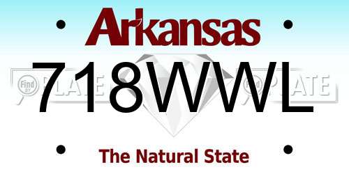 718WWL Arkansas License Plate
