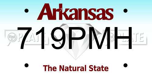 719PMH Arkansas License Plate