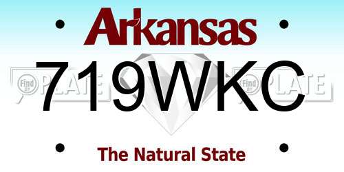 719WKC Arkansas License Plate