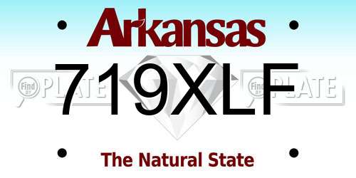 719XLF Arkansas License Plate