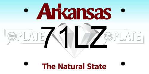 71LZ Arkansas License Plate