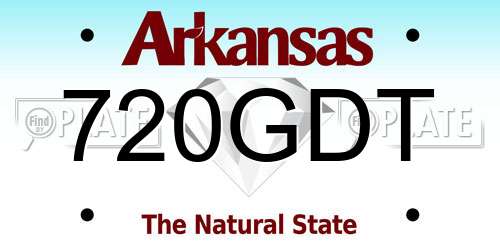 720GDT Arkansas License Plate