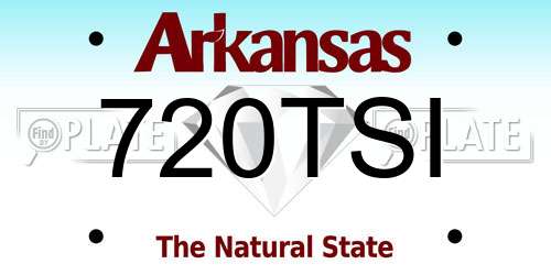 720TSI Arkansas License Plate