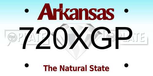 720XGP Arkansas License Plate