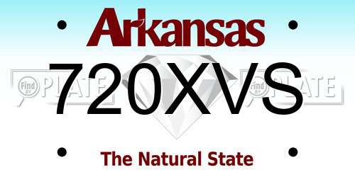720XVS Arkansas License Plate