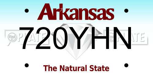 720YHN Arkansas License Plate