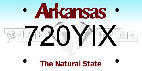 720YIX Arkansas License Plate