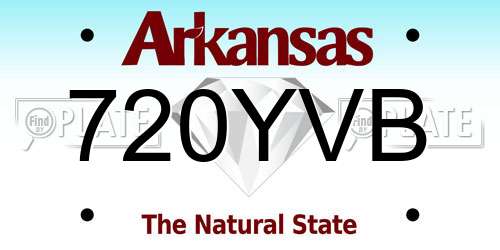 720YVB Arkansas License Plate