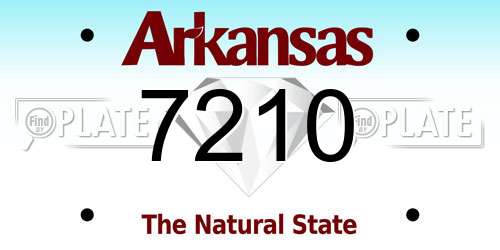 7210 Arkansas License Plate