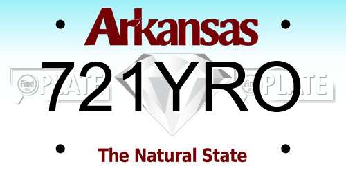 721YRO Arkansas License Plate