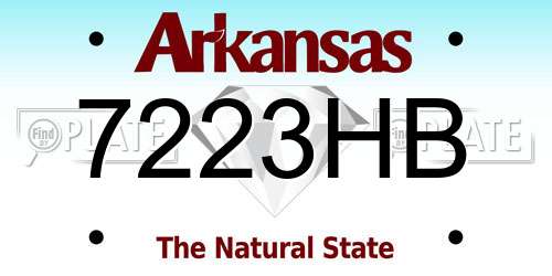 7223HB Arkansas License Plate