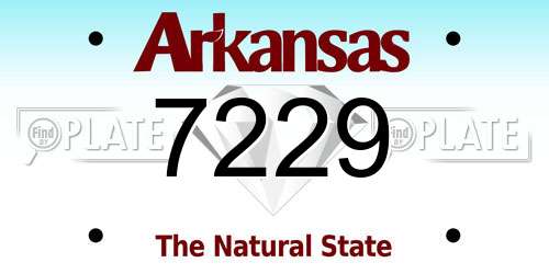 7229 Arkansas License Plate