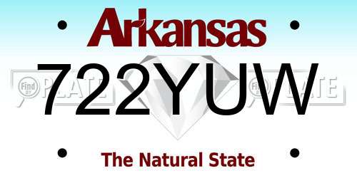 722YUW Arkansas License Plate