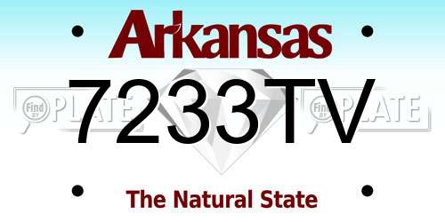 7233TV Arkansas License Plate