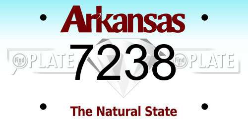 7238 Arkansas License Plate